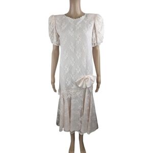 Vintage Barbara Chodos for Michael Marcella LTD Victorian Lace Dress 10
